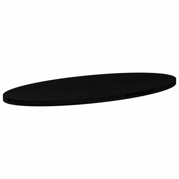 Dunkelbraune Tischplatte Oval 140x60 cm Eiche Massivholz