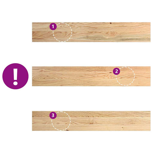 Eiche Fensterbänke Massivholz 90x15cm, 2er Set