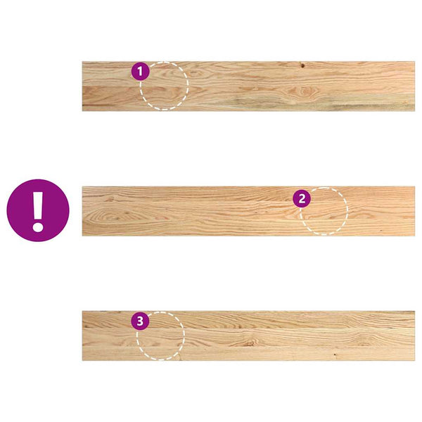 Eiche Fensterbänke Massivholz 100x15 cm, 2er Set