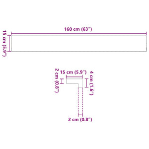 Eiche Fensterbänke Massivholz 160cm 2er Set