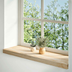 Eiche Fensterbänke Massivholz 70x25 cm, 2er Set