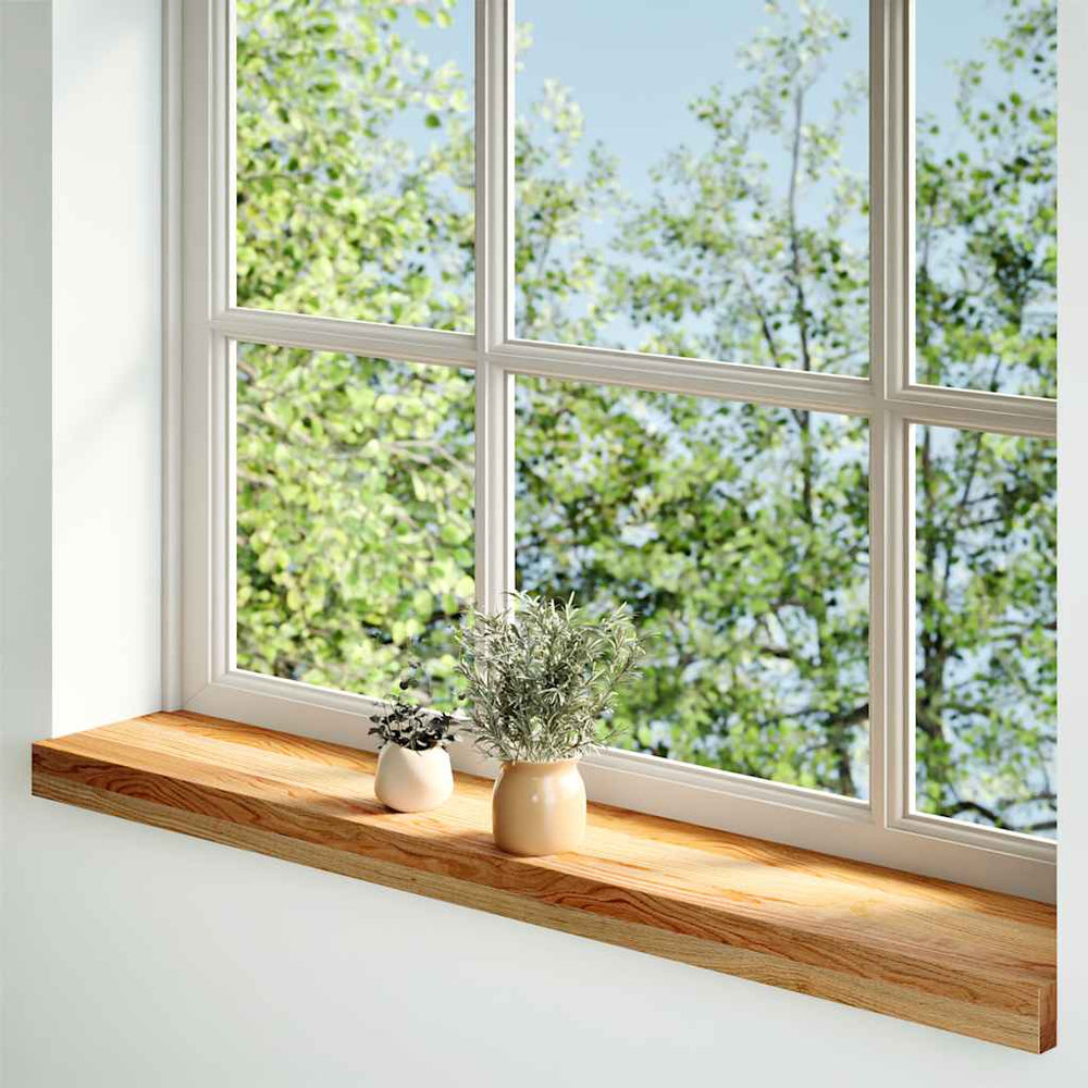 Eiche Fensterbänke, Hellbraun, 100cm, 2er Set