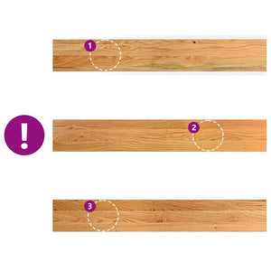Eiche Fensterbänke, Hellbraun, 100cm, 2er Set