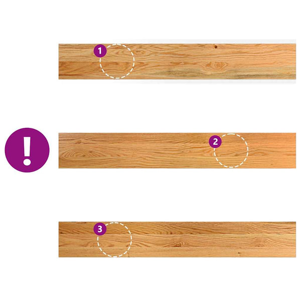 Eiche Fensterbänke, Hellbraun, 100cm, 2er Set