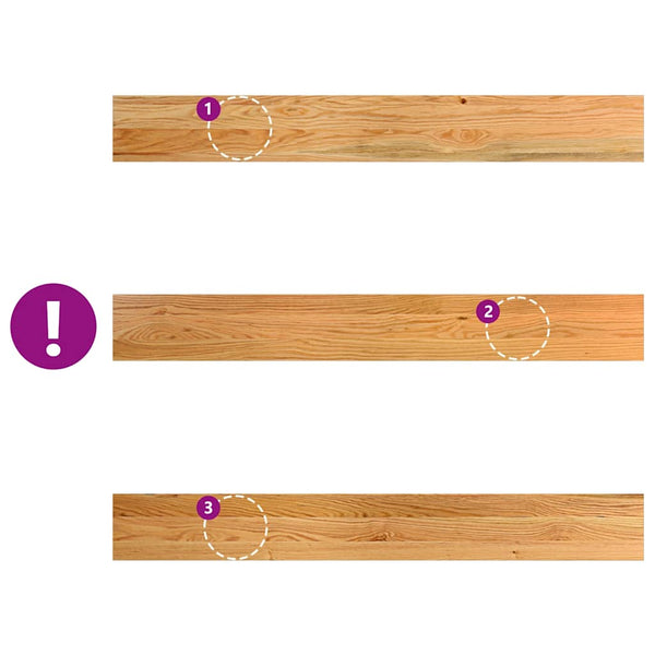 Eiche Fensterbänke, 120 cm, 2er Set