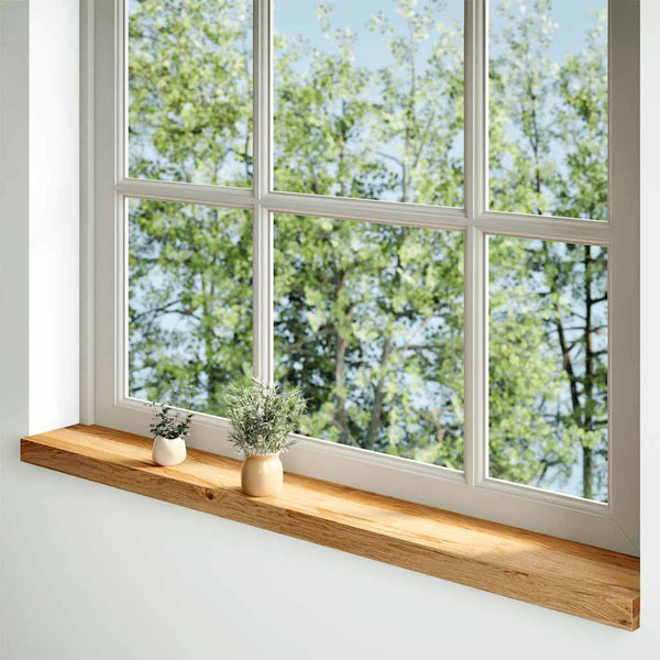 Eiche Fensterbänke, 140 cm, 2er Set