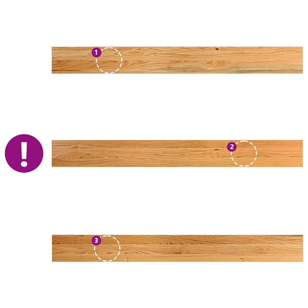 Eiche Fensterbänke, 140 cm, 2er Set