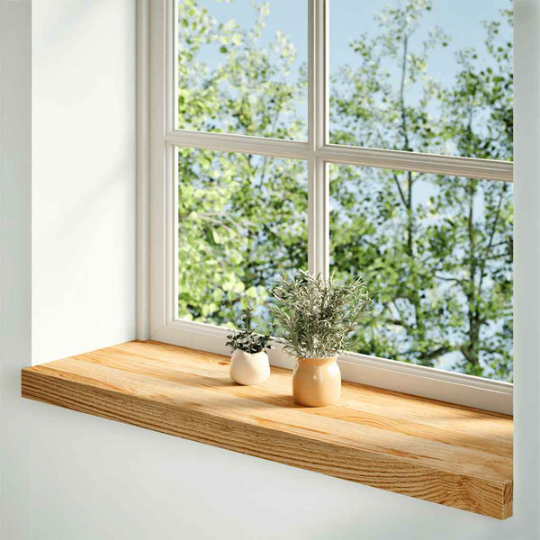 Eiche Fensterbänke Hellbraun 80x25cm 2er Set