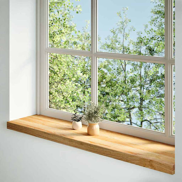Eiche Fensterbänke Hellbraun 100x25cm 2er Set