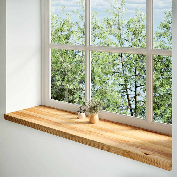Eiche Fensterbänke, 140 cm, 2er Set