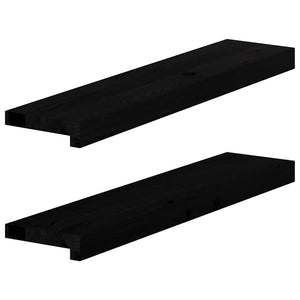 Eiche Fensterbänke Dunkelbraun 70x15 cm (2 Stk.)