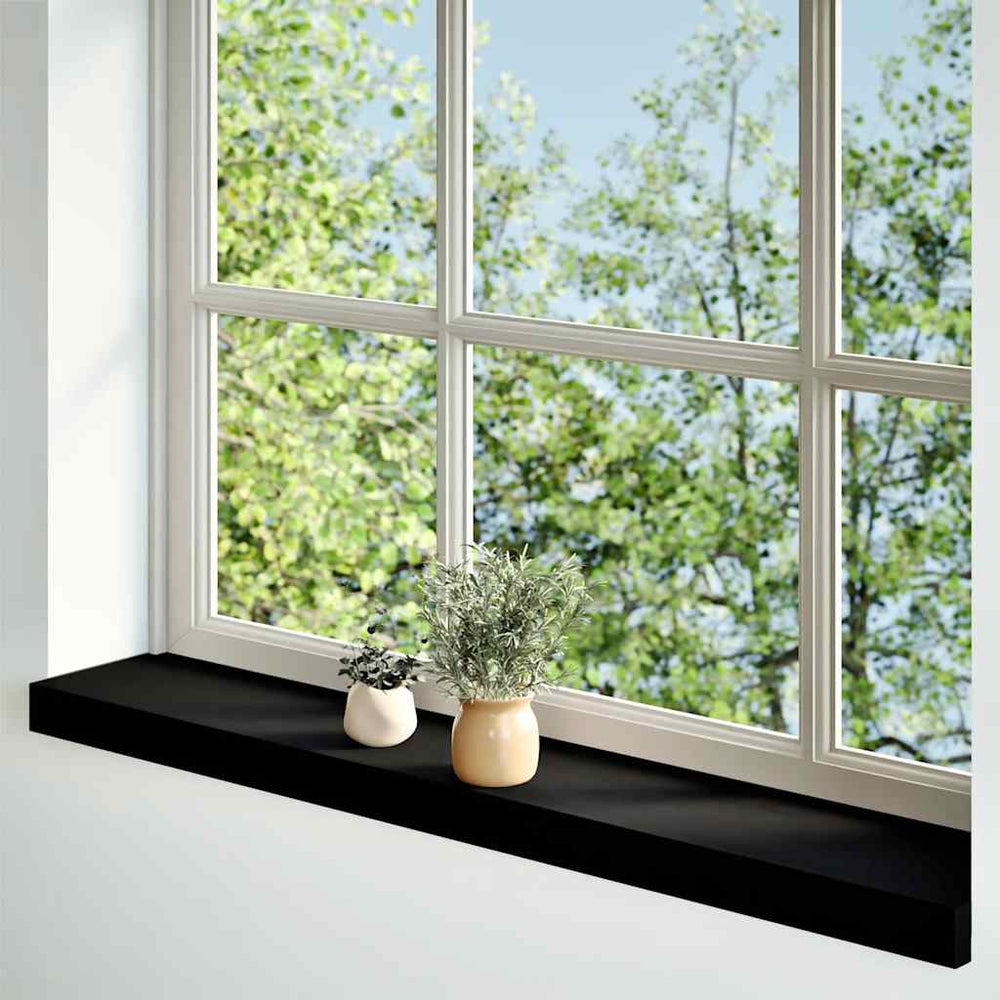Dunkelbraune Fensterbänke, 80x15 cm, 2er Set