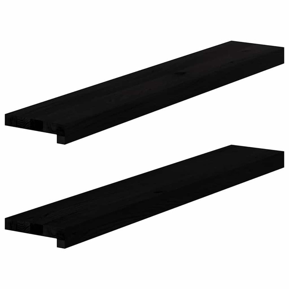 Eiche Fensterbänke Dunkelbraun 90cm 2er Set