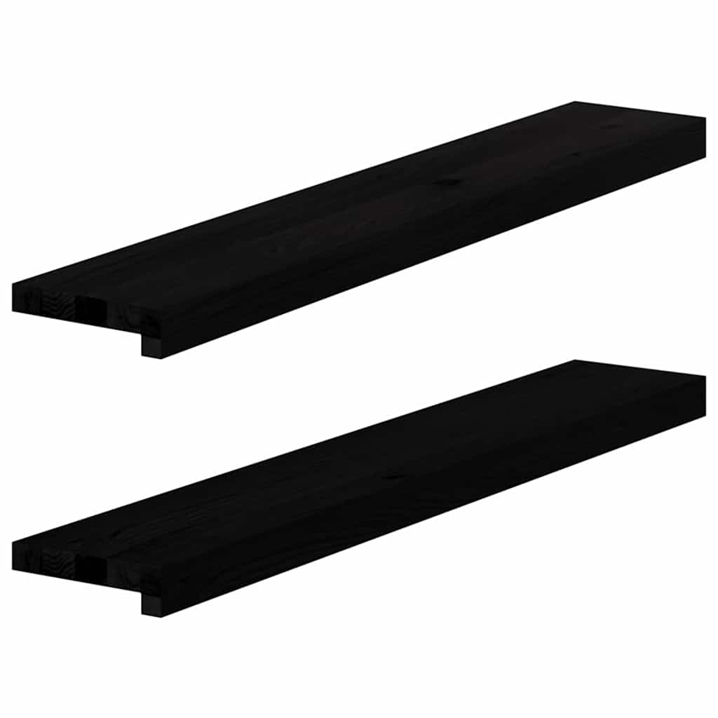 Eiche Fensterbänke Dunkelbraun 90cm 2er Set