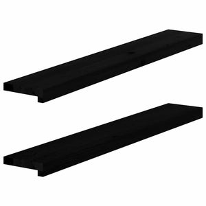 Eiche Fensterbänke Dunkelbraun 100x15cm 2er Set
