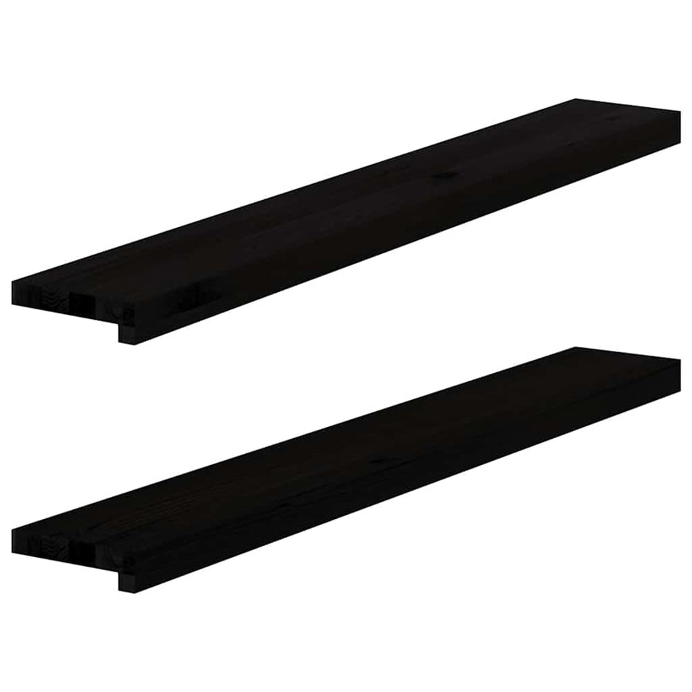 Eiche Fensterbänke Dunkelbraun 110cm 2er Set