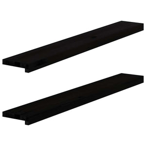 Eiche Fensterbänke Dunkelbraun 110cm 2er Set