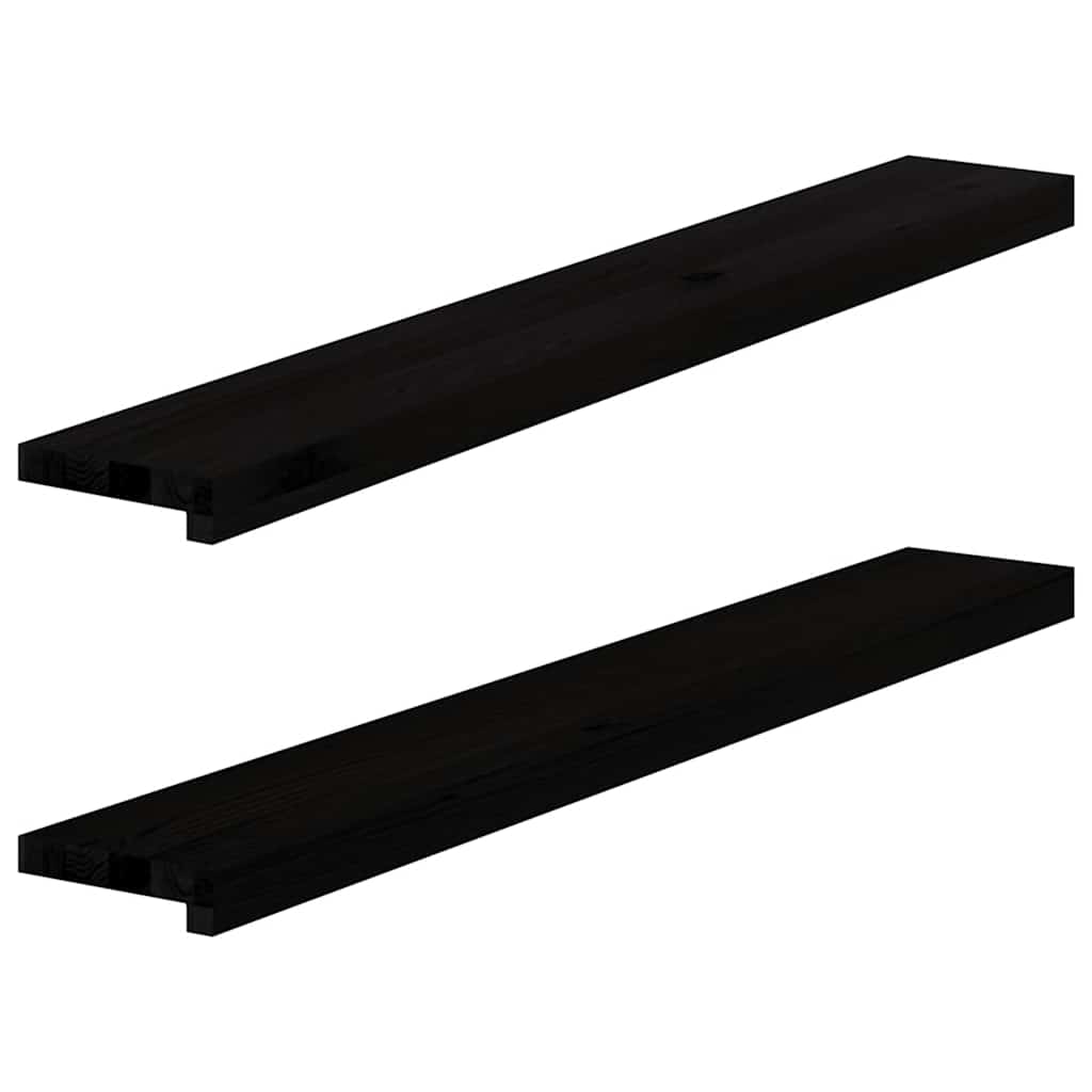 Eiche Fensterbänke Dunkelbraun 110cm 2er Set