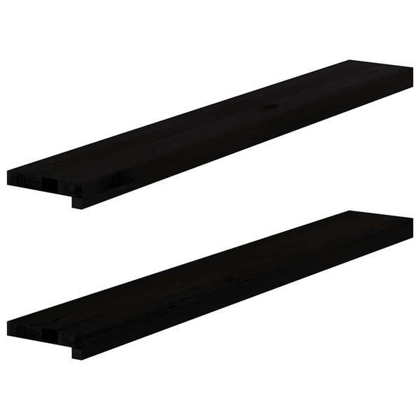 Eiche Fensterbänke Dunkelbraun 110cm 2er Set