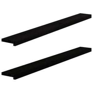 Eiche Fensterbänke Dunkelbraun 140cm 2er-Set