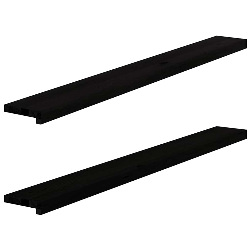 Eiche Fensterbänke Dunkelbraun 140cm 2er-Set