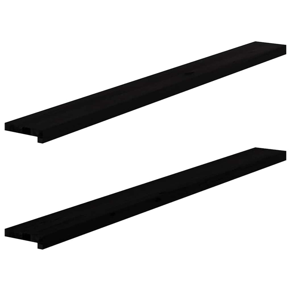 Dunkelbraune Fensterbänke Eiche Massivholz 160cm