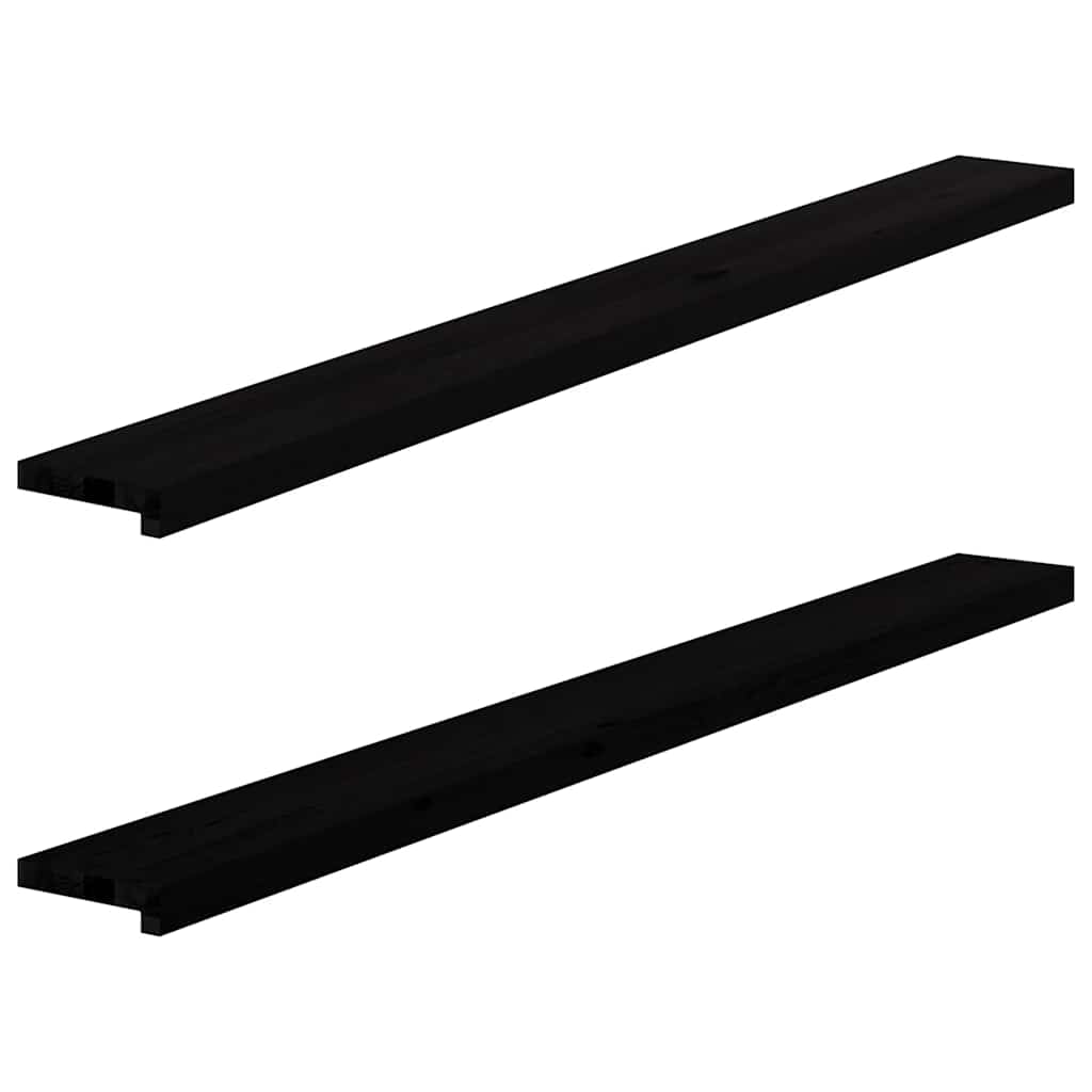 Dunkelbraune Fensterbänke Eiche Massivholz 160cm