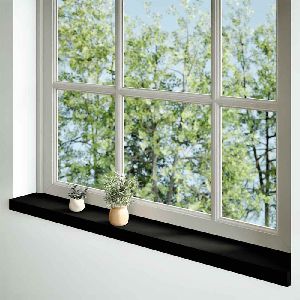 Dunkelbraune Fensterbänke Eiche Massivholz 160cm