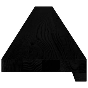 Dunkelbraune Fensterbänke Eiche Massivholz 160cm