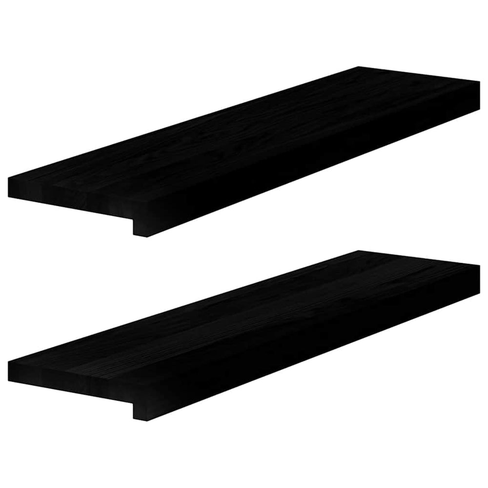 Eichen Fensterbänke Dunkelbraun 80x20cm 2er Set