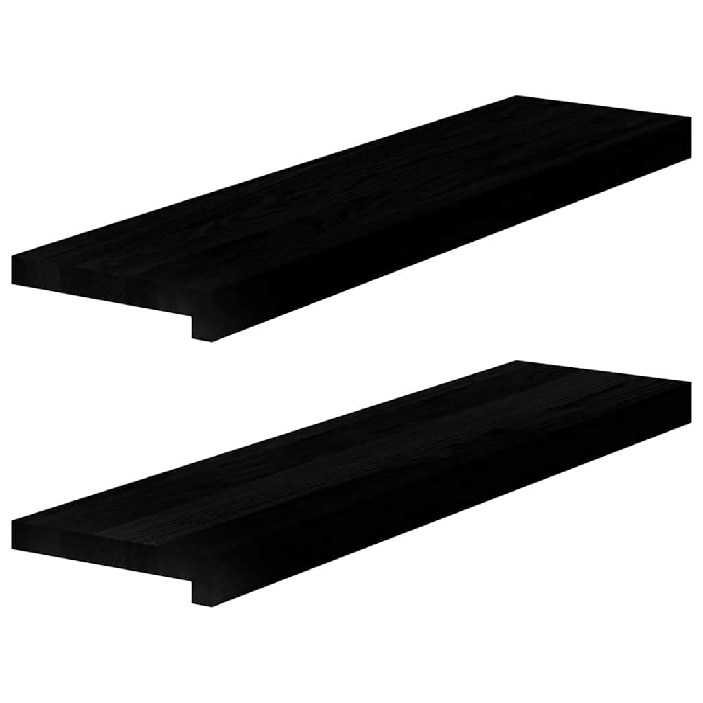Eichen Fensterbänke Dunkelbraun 80x20cm 2er Set