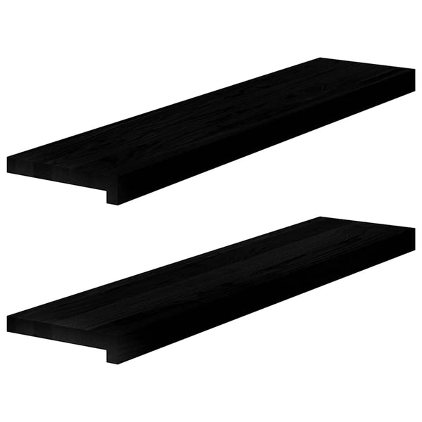 Eiche Fensterbänke Dunkelbraun 90x20cm 2er Set