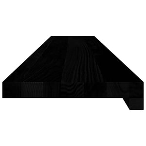 Dunkelbraune Fensterbänke, 110 cm, Eiche Massivholz, 2er-Set