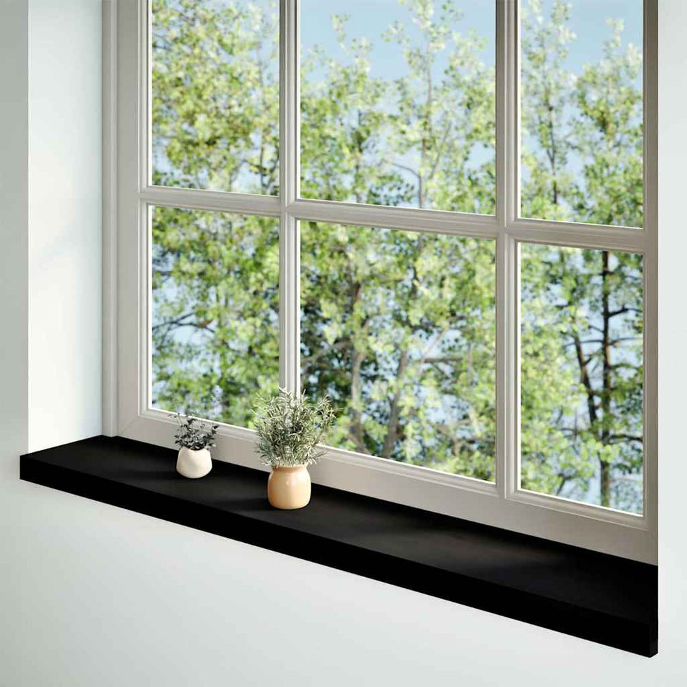 Dunkelbraune Fensterbänke Eiche Massivholz 120 cm