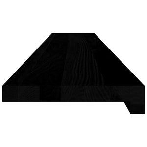 Dunkelbraune Fensterbänke Eiche Massivholz 120 cm