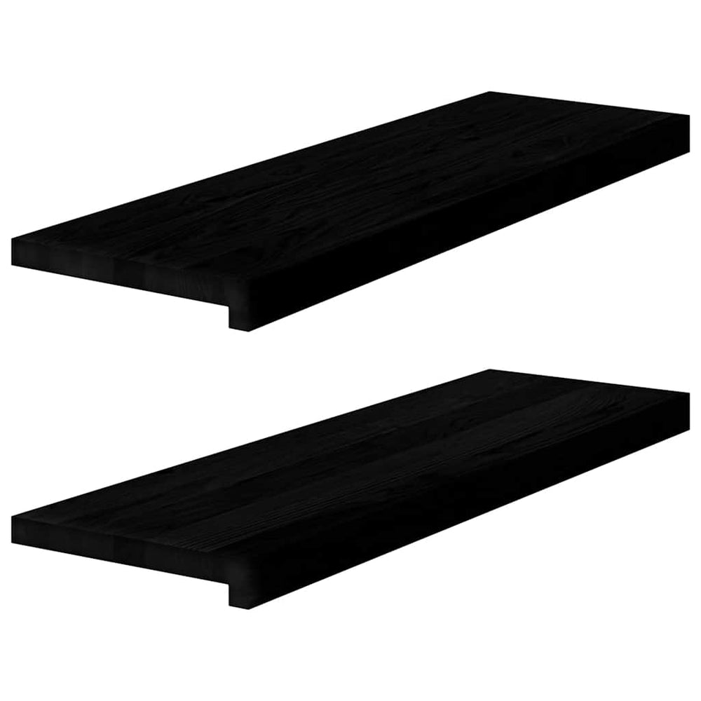 Eiche Fensterbänke Dunkelbraun 80x30cm 2er Set