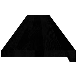 Dunkelbraune Fensterbänke Eiche Massivholz 160cm 2er Set