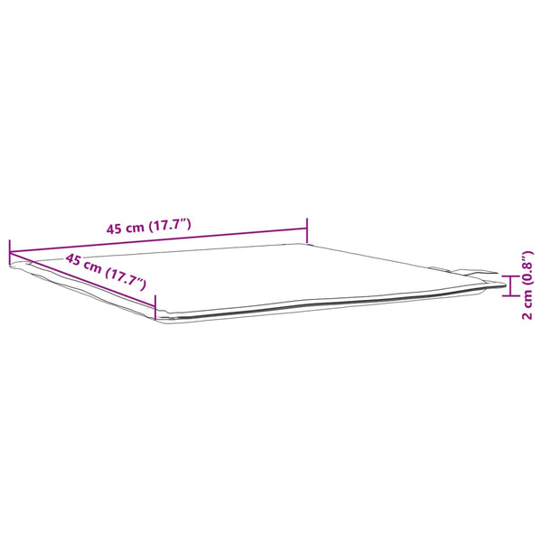 Garten Sitzkissen Hellgrau 45x45 cm 2er Set