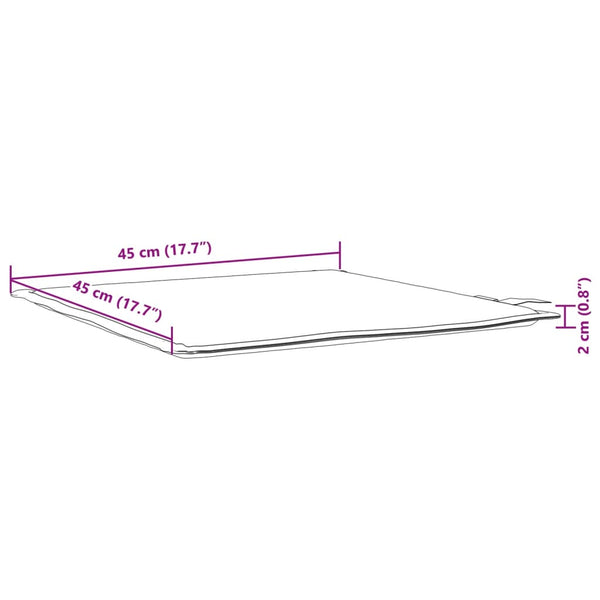 Garten Sitzkissen Creme 45x45 cm 2er Set