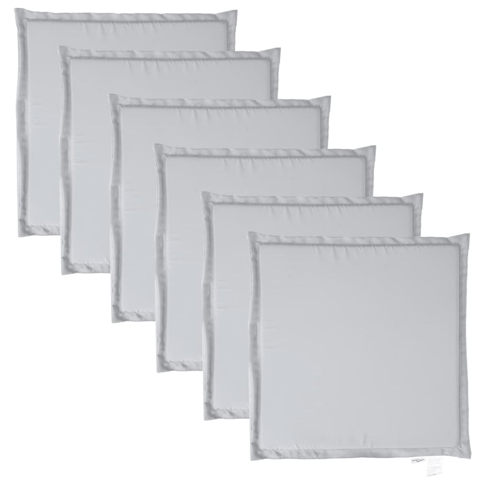 Garten Sitzkissen 6er Set Hellgrau 45x45 cm