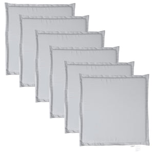 Garten Sitzkissen 6er Set Hellgrau 45x45 cm