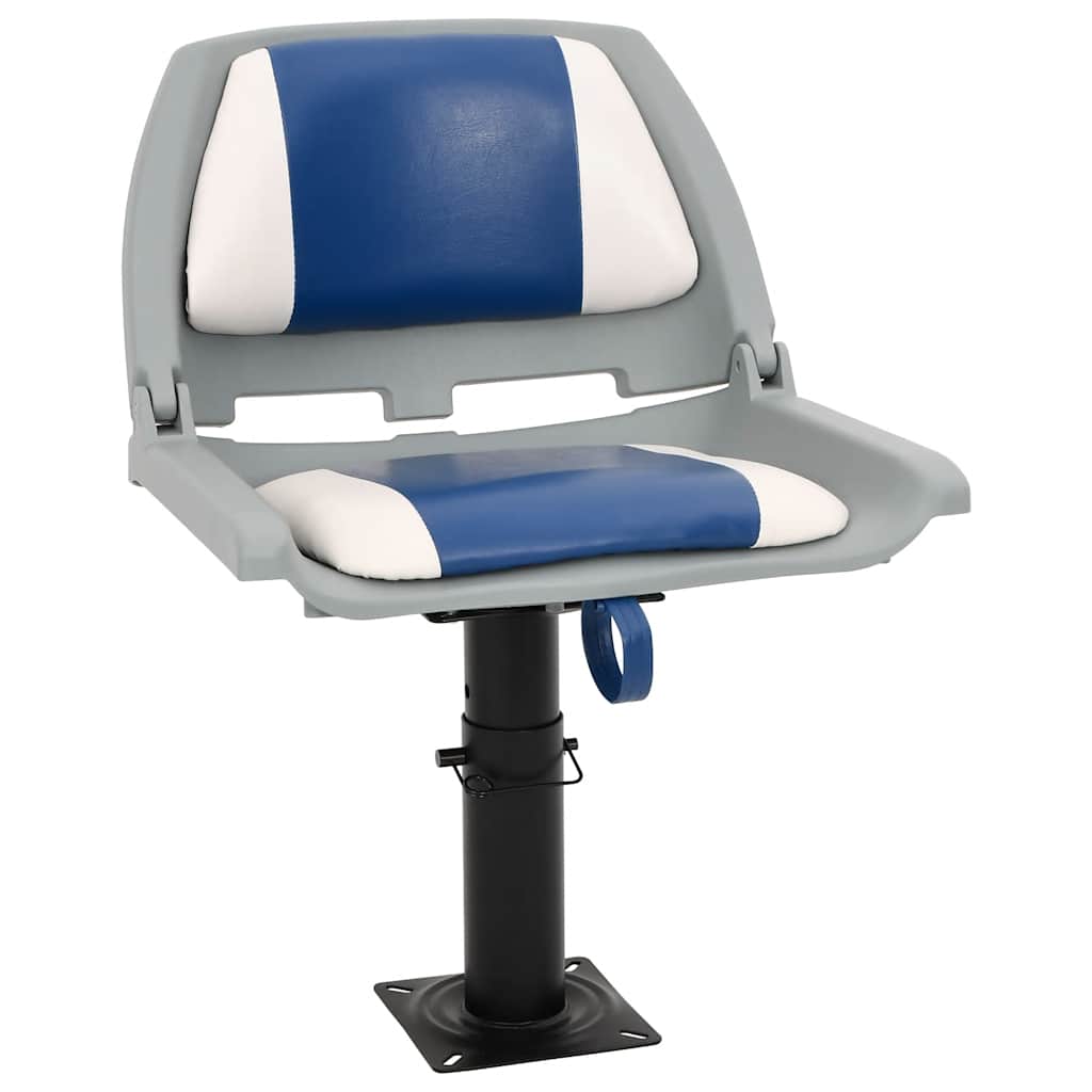 Klappbares Bootssitz-Set, 2-teilig, Blau/Weiß
