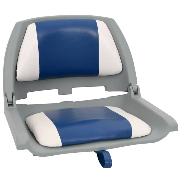 Klappbares Bootssitz-Set, 2-teilig, Blau/Weiß