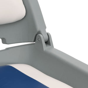 Klappbares Bootssitz-Set, 2-teilig, Blau/Weiß