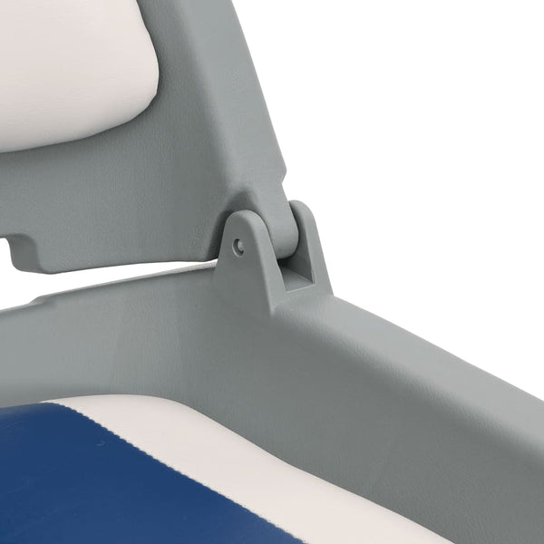 Klappbares Bootssitz-Set, 2-teilig, Blau/Weiß