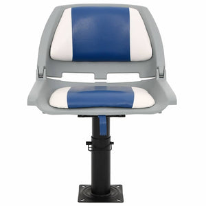 Klappbares Bootssitz-Set, 2-teilig, Blau/Weiß