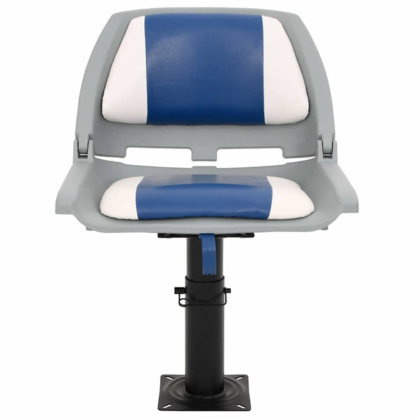 Klappbares Bootssitz-Set, 2-teilig, Blau/Weiß