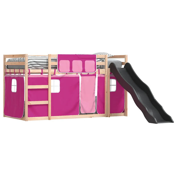 Etagenbett mit Rutsche Rosa 90x200 cm