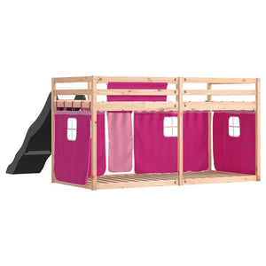 Etagenbett mit Rutsche Rosa 90x200 cm