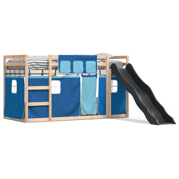 Etagenbett mit Rutsche Blau 90x190 cm